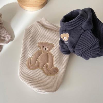 China Viable turtle neck knitted fashion designer dog clothes sweater winter warm sale dog jacket coat for sale