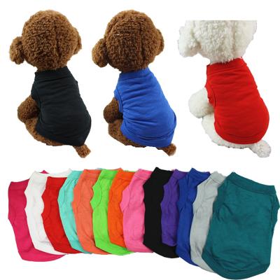 China Viable Wholesale Spring Summer Cotton Plain Color Cheap Pet Clothes Blank Dog T-Shirt Clothes From China Manufacturer for sale