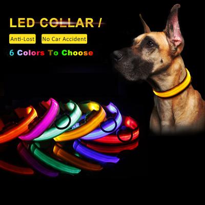 China Wholesale Designers Cheap Viable Silicon LED Nylon Waterproof Dog Training Eco Friendly Collar Small In Bulk for sale