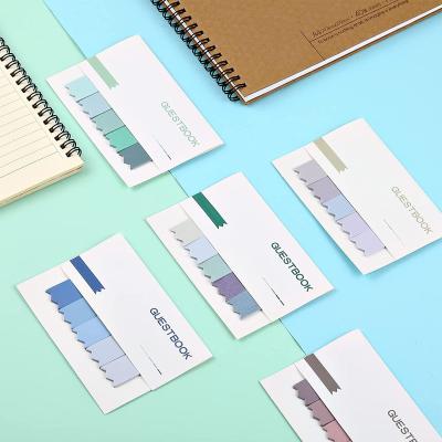 China Custom clear transparent sticky notepads loose leaf sticky note 50 PET sticky sheets / pad self sticky note for sale