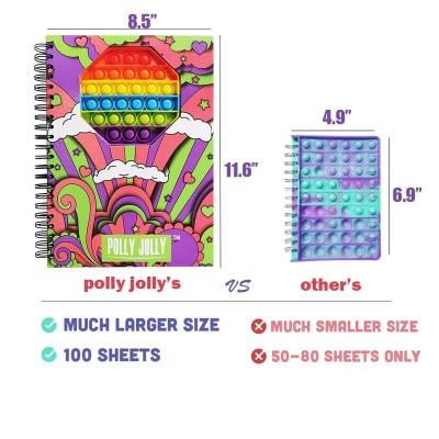 China Custom Study Diary Academic Daily Stationary Notebook Loose Leaf Student Journal Dry Erase Print Planners for sale