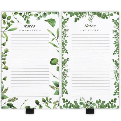 China Green Leaf Environmental Simplicity Magnetic Notebook + Fridge Pencil Case Two-Piece Set for sale