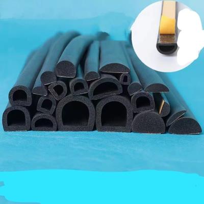 China Industrial Electrical Equipment Wholesale By Manufacturer D Type Self Adhesive Anti-collision Tape Foam Epdm Rubber Half Around Semicircular Sealing Tape for sale