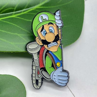 China America Manufacture Custom Design Lapel Pin Cartoon Character Dyed Black Soft Enamel Pin for sale