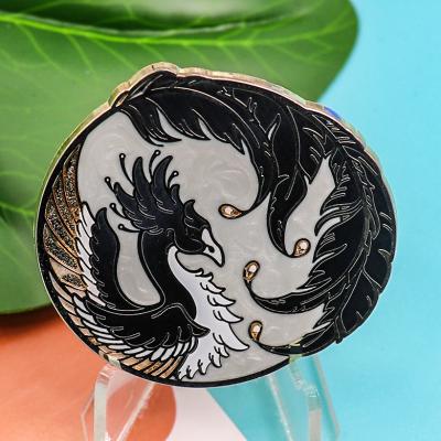 China USA China Manufacture No Min Custom Pearl Powder Swirl Pin Cartoon Hard Enamel Metal Animal Pins for sale