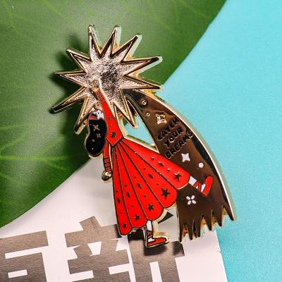 China Europe China Factory No Minimum Custom Design Girls Hard Enamel Custom Metal Lapel Pins for sale