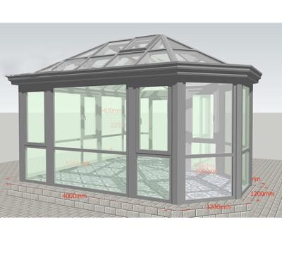 China Modern Easily Assembled Glass Aluminum Sunroom For Balcony Home for sale