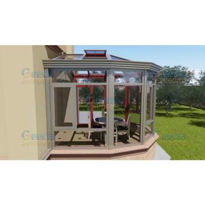 China High quality glass aluminum sunroom winter roof tempered glass glass house modern garden material for sale