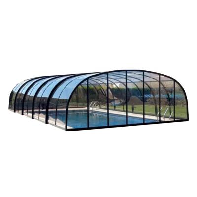 China HOT SALE high line arc security villa swimming pool covers steel structure swimming pool fence for sale