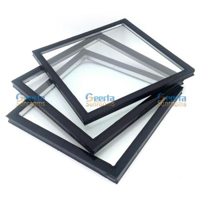 China Modern Double And Triple Tempered Glass Panels Customized Size Tempered Glass For Sunroom Building for sale