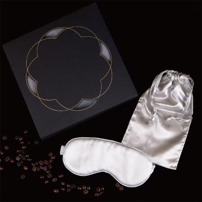 China Customized 100% silk eye mask net satin head sleep mask 19momme, 22momme peach mask for sale