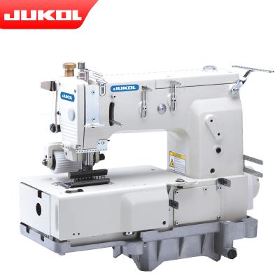 China JK-1412PTV 12-Needle Chain Stitch Double Flat Smocks HIGH-SPEED Sewing Machine with Bubbling for sale