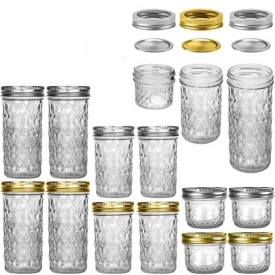 China Hot Selling Viable Wide Mouth Glass Mason Jar /glass Jar With Metal Lid Glass Storage Jar for sale