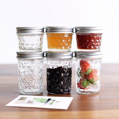 China Viable Strips Say Off Vegetable Lipstick Glass Jars Food Storage Fruit & Canning Mason Jar With Lids for sale