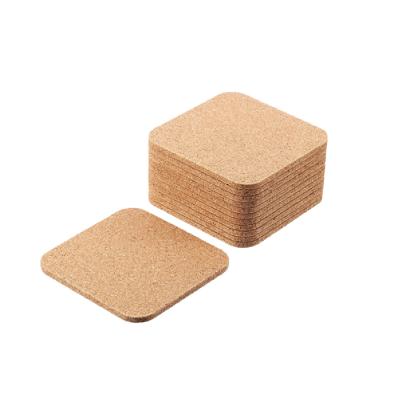 China Wholesale Natural Viable Cork Square Coaster Heat Resistant Mug Cup Mat for sale