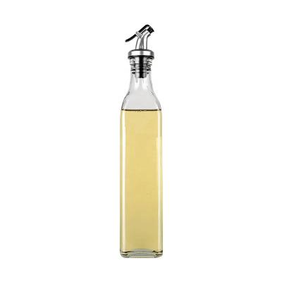 China Household Kitchen Restaurant Ware 500ml Kitchen Cooking Olive Oil Glass Bottle Glass Seasoning Bottle With Spout Customization for sale