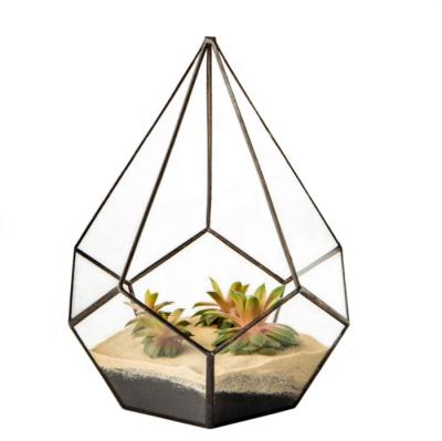 China Mini Greenhouse CLASSIC Handmade Geometric Flower Pot for Moss Fern Succulent for sale