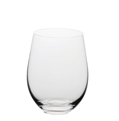 China 160z Clear Wine Glass Cup Viable Stemless Egg Shape Customized Logo Decal For Party Christmas Wedding for sale