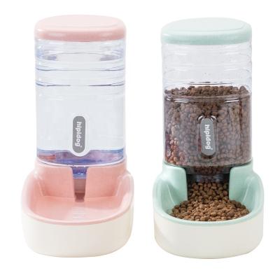 China Automatic Automatic Food Storage Container Pet Food Dispenser Feeders For Dogs Cat Food Bowl Combination Storage for sale