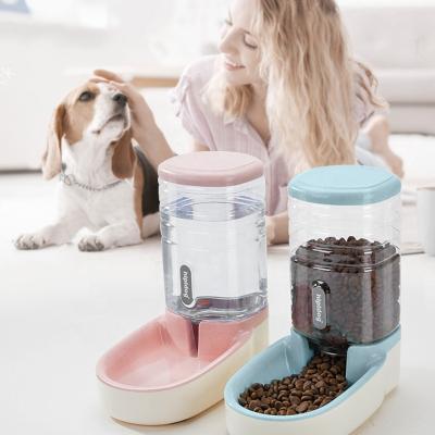 China Large Capacity 3.8L Automatic Smart Pet Food Rolls Drivers Plastic Colorful Cats And Dogs Water And Food Dispenser Free Truck for sale