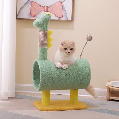 China Viable Factory New Arrival Solid Color Interactive Modern Cat Tree Sisal Sratcher Pet Styling Climbing Toys For Cats for sale