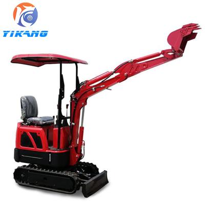 China 1 Ton Hydraulic Mini Excavator For Construction Narrow Spaces Mini Excavator Machinery High Performance Joystick Control Earthmoving Boom Long for sale