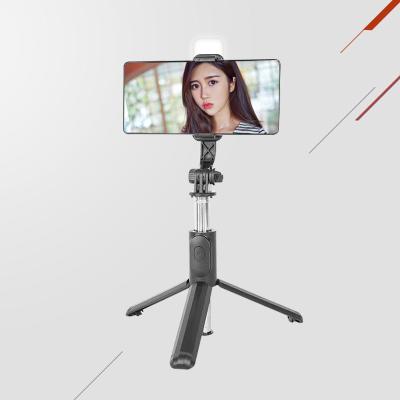 China Leadwin Fold Flexible Radio Tripod Remote Selfie Stick With Filling Light for sale