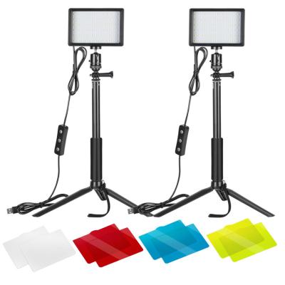 China LPL-01 Mini Foldable LED Video Light Panel Filling Lighting with Extendable Tripod Stand and Ball Head Kit for sale