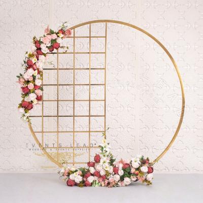 China New Durable Luxury Gold Round Design ARTEMIS Stainless Steel Wedding Backdrop Panel for sale