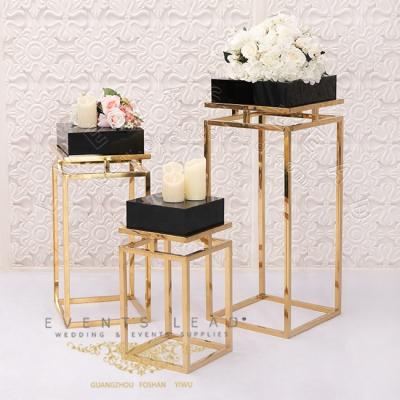 China Wedding Decoration Stainless Steel Latest Event Design Wedding Flower Stand Display Elegant Gold for sale