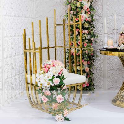 China Elegant Stainless Steel ARUNIMA Wedding Throne Chair For Wedding for sale