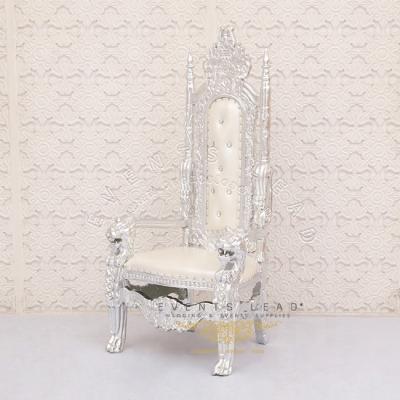 China Modern Silver Frame With Cheap King Throne Chair Queen White Cushion New Ideas for sale