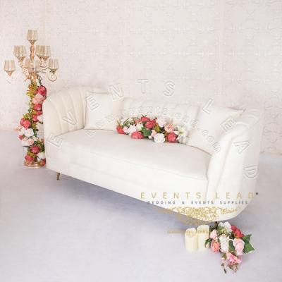 China Other High Quality New Velvet Three Seater Hot Selling Elegant White Sofa for sale