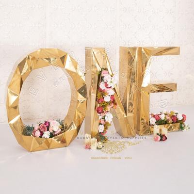 China Wedding gold the smooth and shiny decoration new design of the letter wedding event supplies for sale