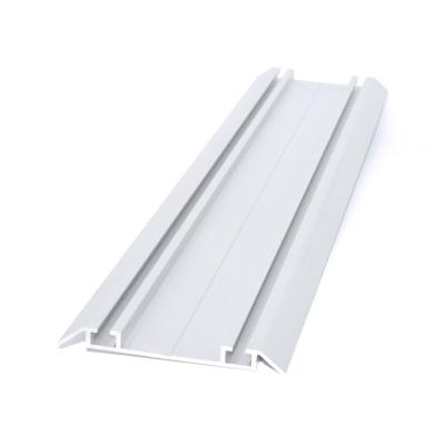 China Aluminium Double Sided Lower Sliding Door Track Profile / Aluminium Profile For Wardrobe for sale