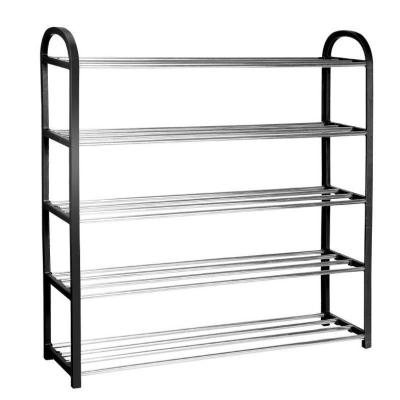 China Shoe Rack Cheap Price Steel 5 Layer For Living Room Shoe Rack for sale