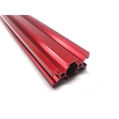 China Red colors  / Anodized 2040  T-slot aluminum extrusion profile for sale