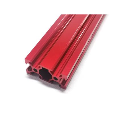 China custom red t slot 2040 4080 2060 v slot aluminum extrusion profile for 3d printer linear for sale