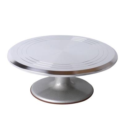 China Aluminum Alloy Cake Turntable 12 Inch Revolving Rotating Cake Tools for Birthday Cake for sale