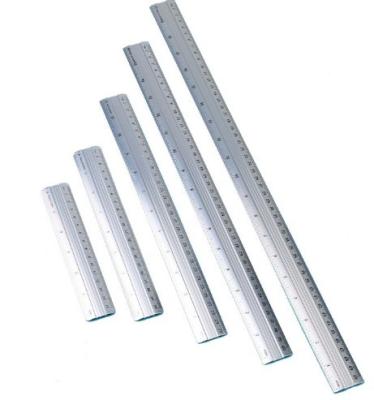 China silver High-quality Aluminum Alloy Ruler, 20cm Double-sided With Metric Scale Metal Ruler for sale