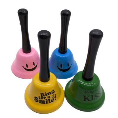 China High quality metal color hand ringing bell dog call meal bell Restaurant pass food bell for sale