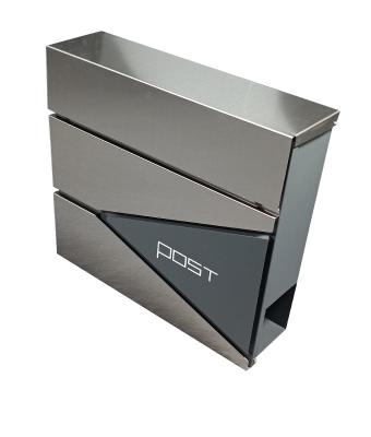 China Modern mailbox stainless steel wall-mounted letter box for sale