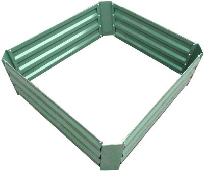 China Modern Design Customizable  Galvanized Raised Garden Beds Square Powder Outdoor Horticultural Gardening Nursery Bed Steel for sale