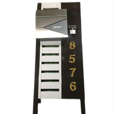 China Pastoral European-style outdoor standing Solar letter box with house number letter box for sale