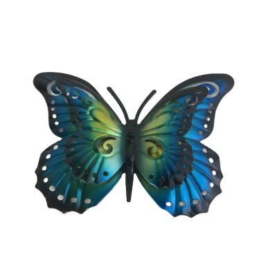 China Wholesale Metal Butterfly Wall Art Home Decoration Garden Hanging Decor for sale