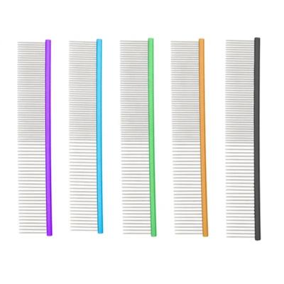 China Best Quality Pet Grooming Product Pet Comb Brushes Plastic Bag Cats 20 Grooming Tools Dog Combs Custom Hair Combs 27g 19*3.2cm for sale