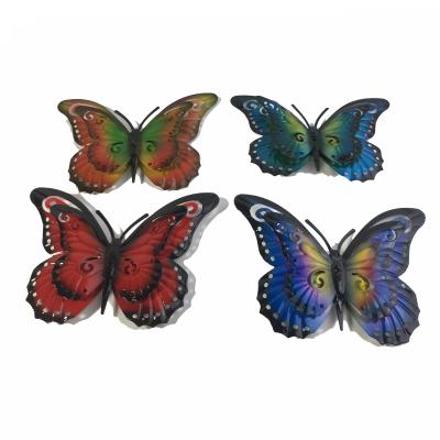 China Iron Realistic 3D Butterflies Wall Stickers Removable  Home Decoration Kids Room Bedroom Decor 3d Wall stickers butterfly for sale