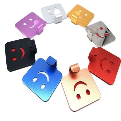 China Smiling Face Aluminum Heavy Duty, Self Adhesive Strong Aluminum Wall Hanger Hooks for sale