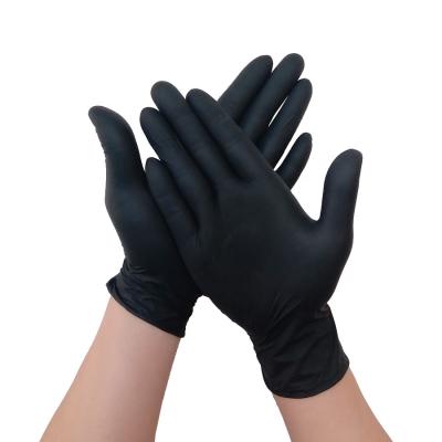 China Medical / Chemistry / Industry / Food Household Lab Nitrile Black Gloves for sale