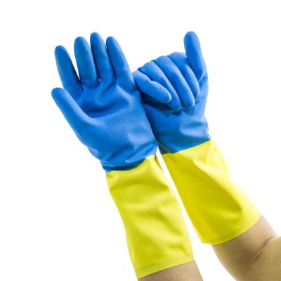 China Chemical Resistant Long Arm Sleeve Rubber Gloves For Household for sale